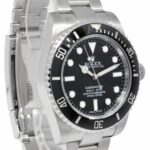 Rolex Submariner No Date Steel Black Ceramic Mens 40mm Watch 12'+ 114060