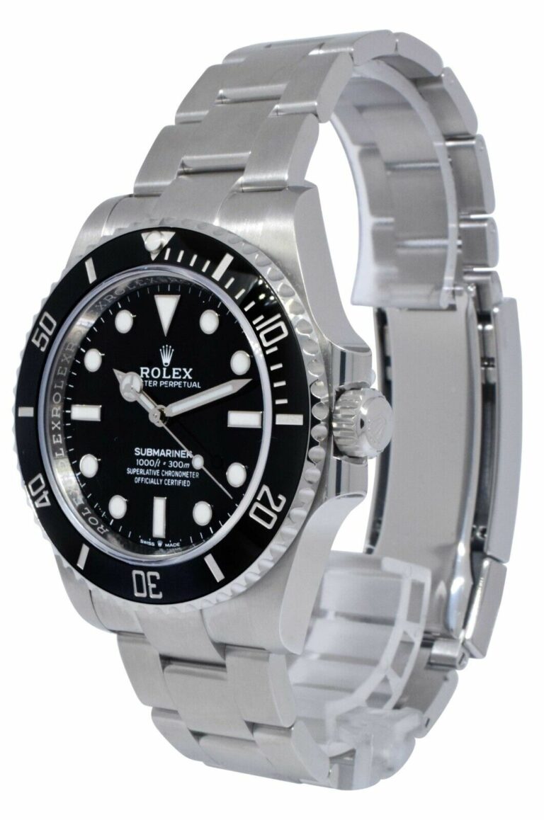 Rolex Submariner No Date Steel Black Ceramic Mens 41mm Watch +Papers '23 124060