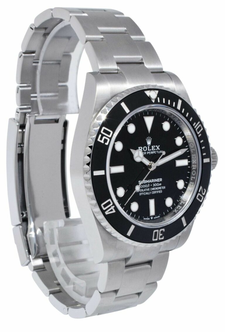 Rolex Submariner No Date Steel Black Ceramic Mens 41mm Watch +Papers '23 124060