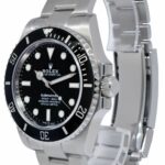 Rolex Submariner No Date Steel Black Ceramic Mens 41mm Watch +Papers '23 124060