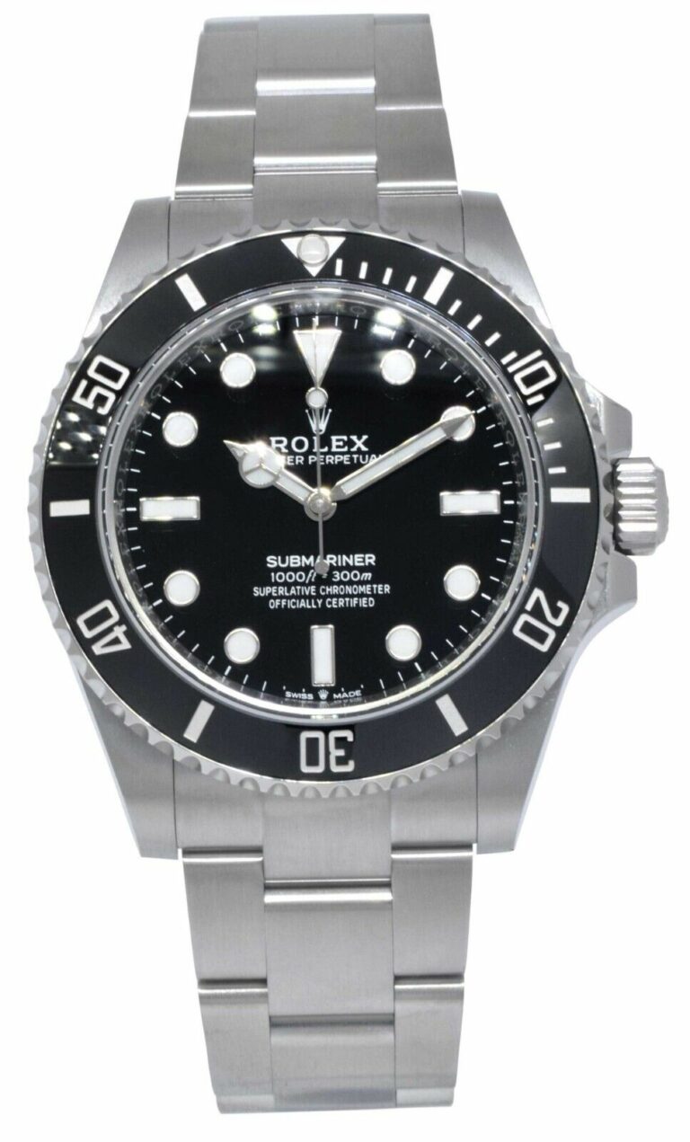 Rolex Submariner No Date Steel Black Ceramic Mens 41mm Watch +Papers '23 124060