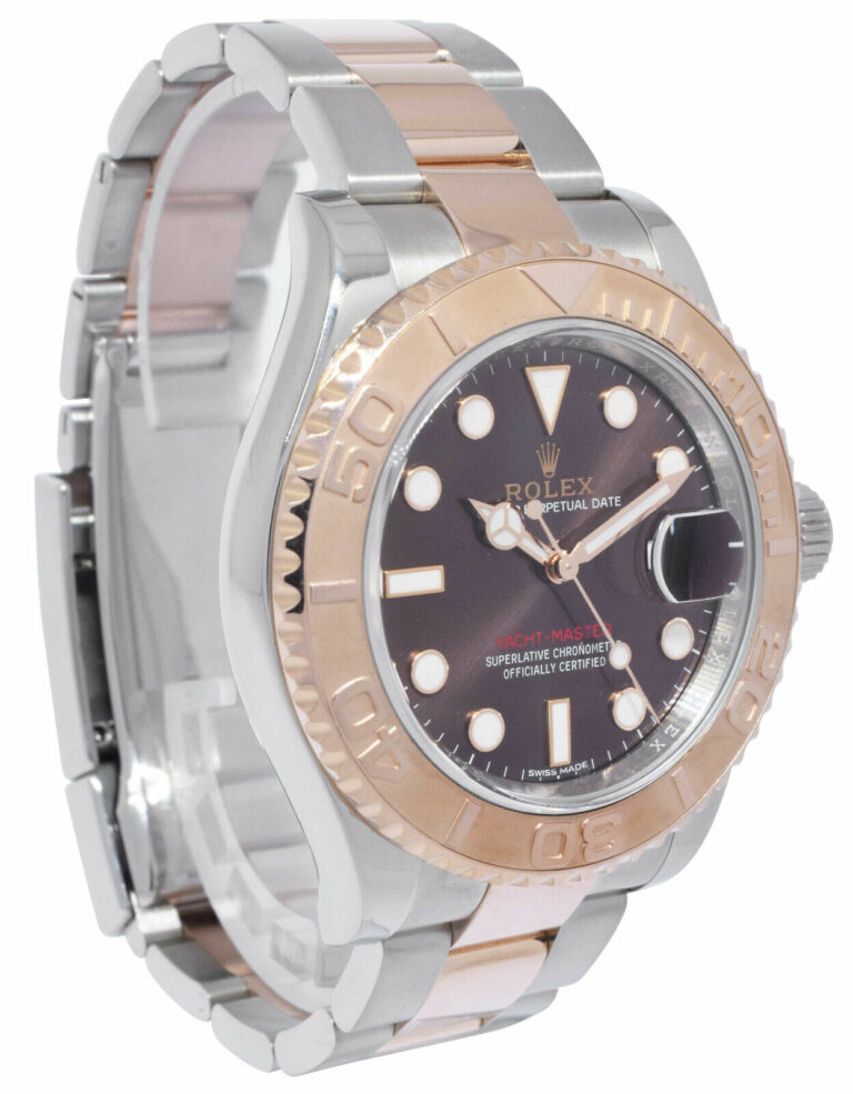 Rolex Yacht-Master 18k RG/Steel Chocolate Dial Mens 40mm Watch B/P '18 116621