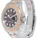 Rolex Yacht-Master 18k RG/Steel Chocolate Dial Mens 40mm Watch B/P '18 116621