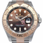 Rolex Yacht-Master 18k RG/Steel Chocolate Dial Mens 40mm Watch B/P '18 116621