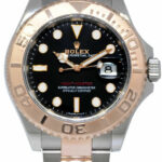 Rolex Yacht-Master 18k Rose Gold/Steel Black Dial 40mm Watch  B/P '19 116621