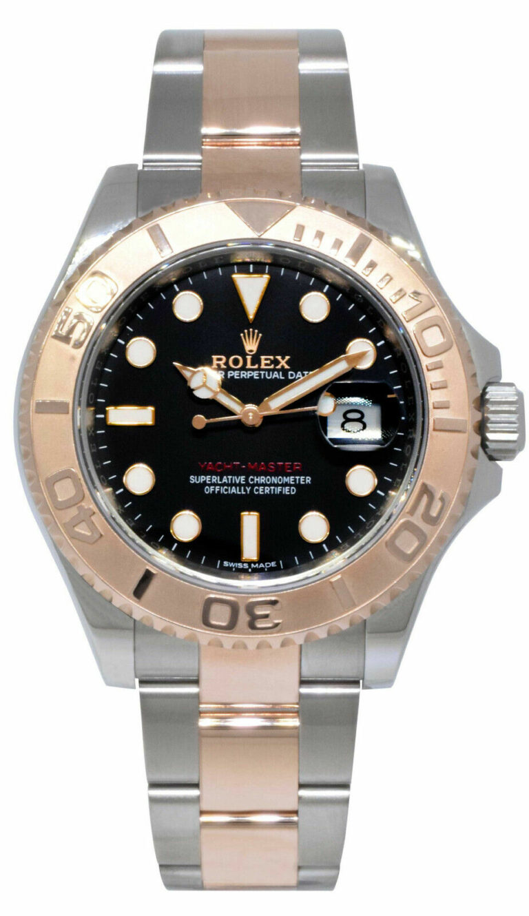 Rolex Yacht-Master 18k Rose Gold/Steel Black Dial 40mm Watch  B/P '19 116621