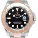 Rolex Yacht-Master 18k Rose Gold/Steel Black Dial 40mm Watch  B/P '19 116621