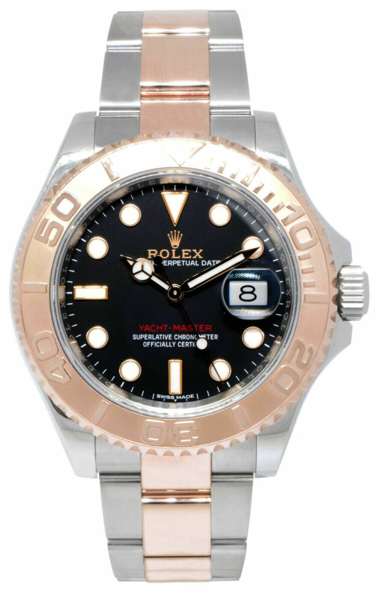 Rolex Yacht-Master 18k Rose Gold/Steel Black Dial 40mm Watch  B/P '19 116621