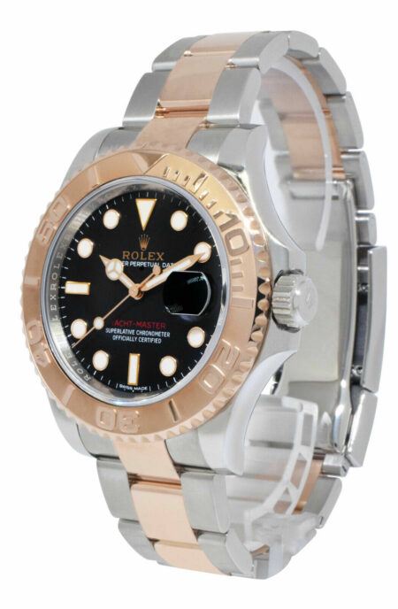 Rolex Yacht-Master 18k Rose Gold/Steel Black Dial Mens 40mm Watch  116621