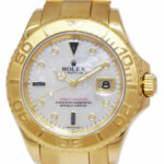 Rolex Yacht-Master 18k Yellow Gold MOP Sapphire/Diamond Dial 40mm Watch K 16628