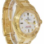 Rolex Yacht-Master 18k Yellow Gold MOP Sapphire/Diamond Dial 40mm Watch K 16628