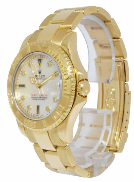 Rolex Yacht-Master 18k Yellow Gold MOP Serti Dial Ladies 35mm Watch W 68628