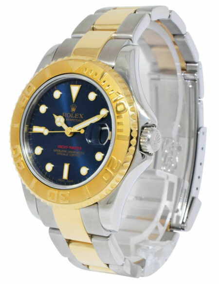 Rolex Yacht-Master 18k Yellow Gold/Steel Blue Dial Ladies 35mm Watch K 168623