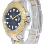 Rolex Yacht-Master 18k Yellow Gold/Steel Blue Dial Mens 40mm Watch Z 16623