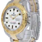 Rolex Yacht-Master 18k Yellow Gold/Steel White Dial 40mm Watch +Papers M 16623