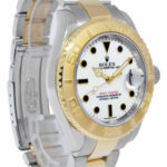 Rolex Yacht-Master 18k Yellow Gold/Steel White Dial Mens 40mm Watch '12+ 16623