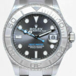 Rolex Yacht-Master 37 Steel 
Platinum Rhodium Dial Oyster Watch B/P '20 268622