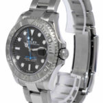 Rolex Yacht-Master 37 Steel 
Platinum Rhodium Dial Oyster Watch B/P '20 268622