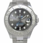 Rolex Yacht-Master 37 Steel 
Platinum Rhodium Dial Oyster Watch +Card'20 268622