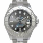 Rolex Yacht-Master 37 Steel 
Platinum Rhodium Dial Oyster Watch +Card'20 268622