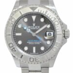 Rolex Yacht-Master 37 Steel 
Platinum Rhodium Dial Oyster Watch +Card'20 268622