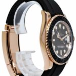 Rolex Yacht-Master 40 18k Rose Gold Oysterflex Black Dial Mens Watch 126655