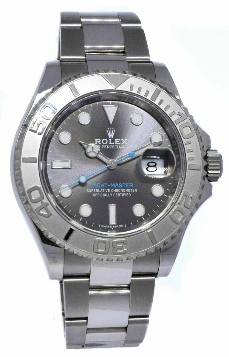 Rolex Yacht-Master 40 Steel 
Platinum Rhodium Dial Mens Watch 116622