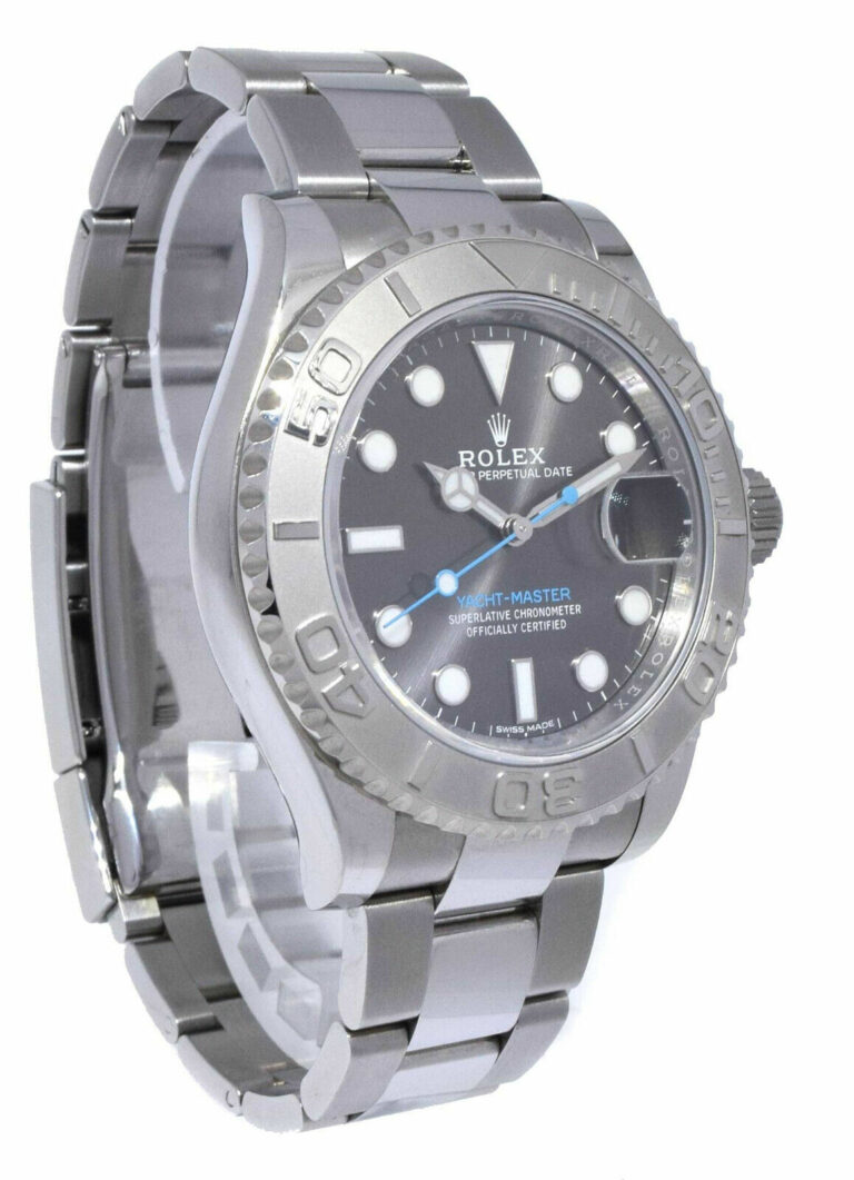 Rolex Yacht-Master 40 Steel 
Platinum Rhodium Dial Mens Watch 116622