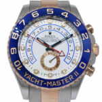 Rolex Yacht-Master II 18k RG/Steel Cerachrom White Dial Watch '16 B/P 116681