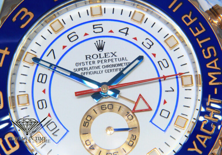 Rolex Yacht-Master II 18k RG/Steel Cerachrom White Dial Watch '16 B/P 116681