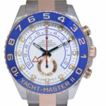 Rolex Yacht-Master II 18k Rose Gold/Steel White Dial Mens 44mm Watch 116681