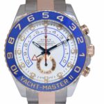 Rolex Yacht-Master II 18k Rose Gold/Steel White Dial Mens 44mm Watch 116681