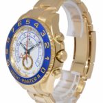 Rolex Yacht-Master II 18k Yellow Gold White Dial Blue Ceramic 44mm Watch 116688