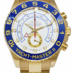 Rolex Yacht-Master II 18k YG White Dial Ceramic 44mm Watch+ Card V 09' 116688