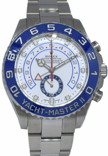 Rolex Yacht-Master II Steel Blue Ceramic Bezel Mens Watch  116680