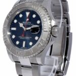 Rolex Yacht-Master Steel 
Platinum Bezel Blue Dial Mens 40mm Watch +Card 116622