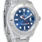 Rolex Yacht-Master Steel 
Platinum Bezel Blue Dial Mens 40mm Watch 116622