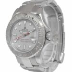 Rolex Yacht-Master Steel 
Platinum Silver Dial Ladies 35mm Watch M 168622