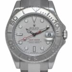 Rolex Yacht-Master Steel 
Platinum Silver Dial Ladies 35mm Watch M 168622