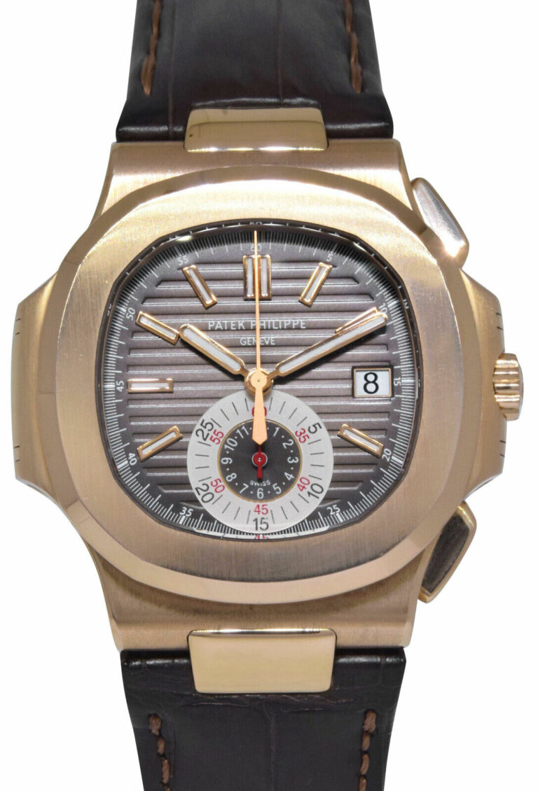 Sealed Patek Philippe 5980 Nautilus Chronograph 18k RG Chocolate B/P '15 5980R