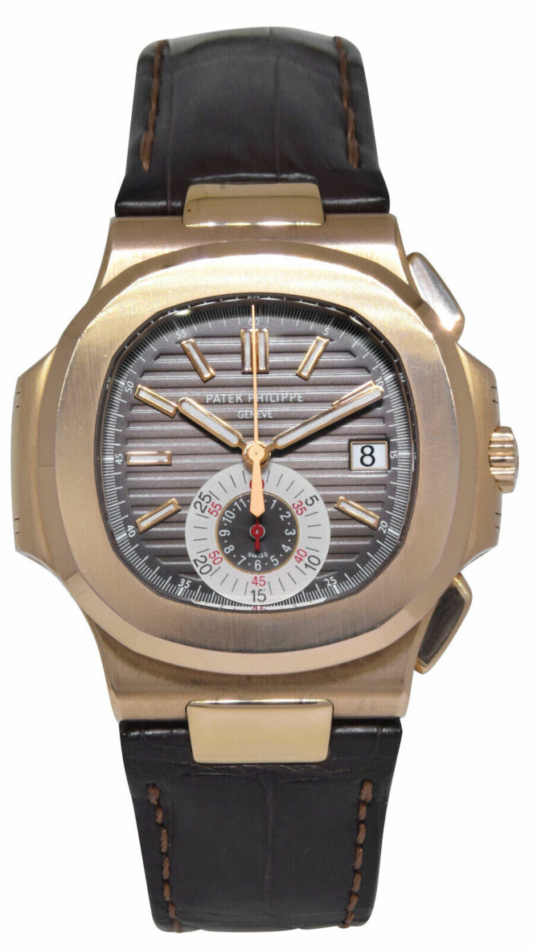 Sealed Patek Philippe 5980 Nautilus Chronograph 18k RG Chocolate B/P '15 5980R