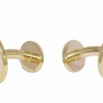 Tiffany 
Co. "Return to Tiffany" 18k Yellow Gold Cufflinks +Pouch