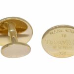 Tiffany 
Co. "Return to Tiffany" 18k Yellow Gold Cufflinks +Pouch