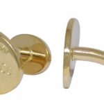 Tiffany 
Co. "Return to Tiffany" 18k Yellow Gold Cufflinks +Pouch