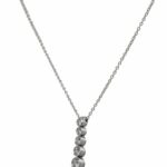 Tiffany 
Co. Jazz Graduated Drop Diamond Pendant Platinum Chain Necklace 16"