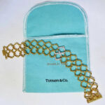 Tiffany 
Co. Paloma Picasso 18k Yellow Gold Platinum 
Diamond Bracelet 7"