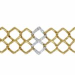 Tiffany 
Co. Paloma Picasso 18k Yellow Gold Platinum 
Diamond Bracelet 7"