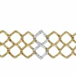 Tiffany 
Co. Paloma Picasso 18k Yellow Gold Platinum 
Diamond Bracelet 7"