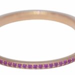 Tiffany 
Co. Tiffany Lock Bangle 18k Rose Gold Pink Sapphires Bracelet Medium