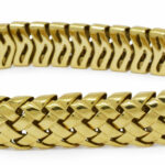 Tiffany 
Co. Vannerie 18k Yellow Gold Woven Link Bracelet 7" with Box